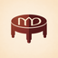 Emblème original de MIDA DARNA : table ronde traditionnelle et monogramme MD